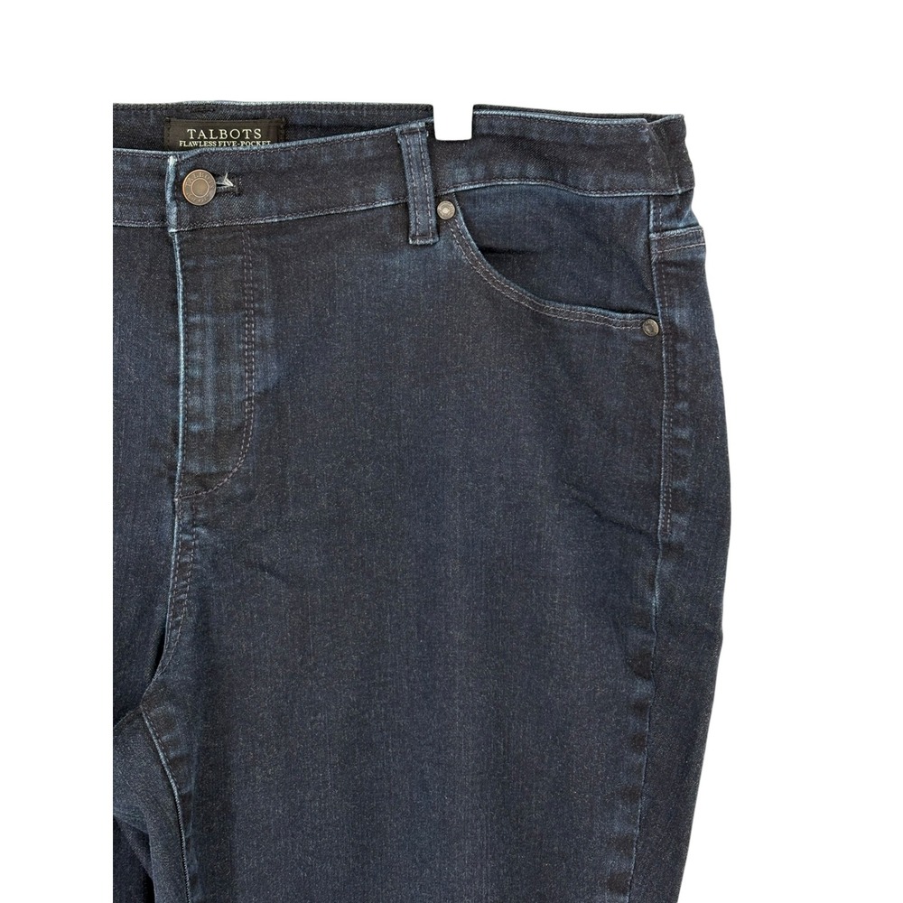 Talbots Slim Ankle Jeans Dark Wash Flawless Five Pocket 18WP - Picture 3 of 7